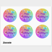 Sticker Rond Flutterby Graffiti Bijoux ANNIVERSAIRE (Feuille)