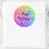 Sticker Rond Flutterby Graffiti Bijoux ANNIVERSAIRE (Sac)