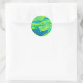 Sticker Rond Flux bleu sauvage (Sac)