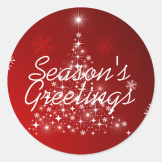 Sticker Rond Flux hivernal ・ Bonnes Fêtes