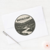 Sticker Rond Flux national des prairies de Buffalo Gap (Enveloppe)