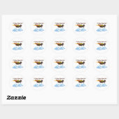 Sticker Rond Flying (Feuille)