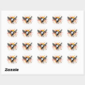 Sticker Rond Flying Graffiti Record - Musique Audio DJ Vinyl (Feuille)
