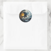 Sticker Rond Flying Moon Yin Yang Martial Arts (Sac)