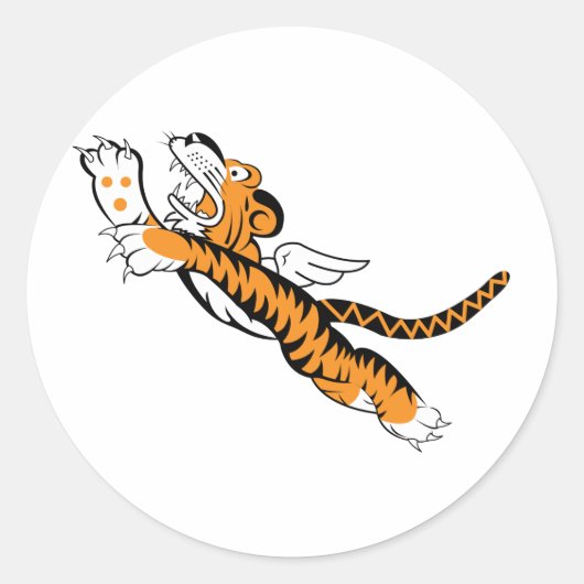 Sticker Rond Flying Tigers (Devant)