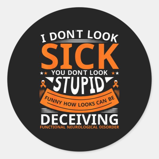 Sticker Rond Fnd Functional Neurological Disorder Apparel I Don (Devant)