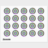 Sticker Rond Focus et Créer (Feuille)