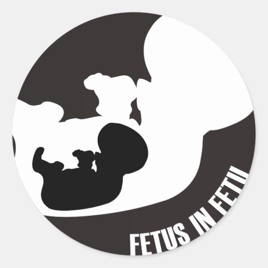 Sticker rond foetus (Devant)