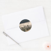 Sticker Rond Fog du matin dans les Adirondacks (Enveloppe)