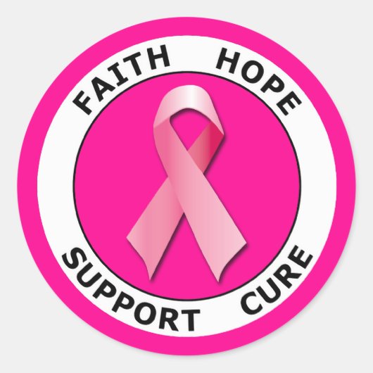 STICKER ROND FOI HOPE SUPPORT CURE (Devant)