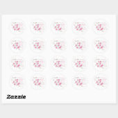 Sticker Rond Foi (rose et marron) (Feuille)