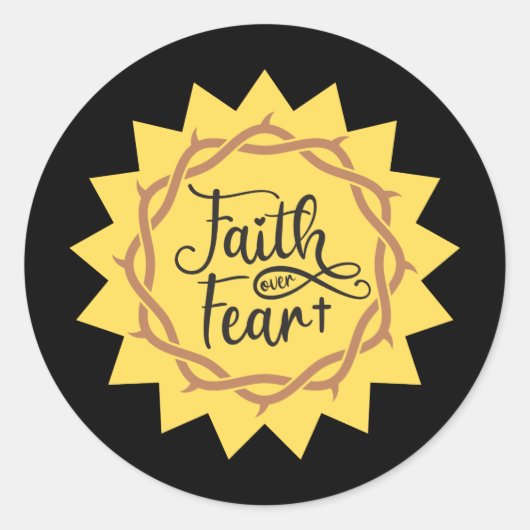 Sticker Rond foi sur la peur (Devant)