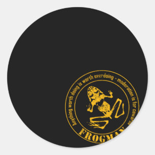 Sticker Rond Foie de grenouille désorganisé