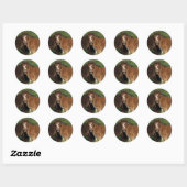 Sticker Rond Foies miniatures en herbe (Feuille)