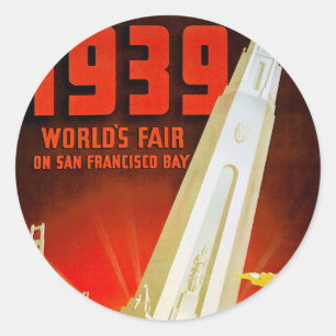 Sticker Rond Foire mondiale de San Francisco 1939