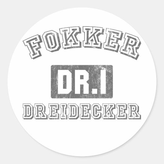 Sticker Rond Fokker DR1 Dreidecker (Devant)