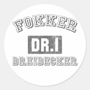 Sticker Rond Fokker DR.1 Dreidecker