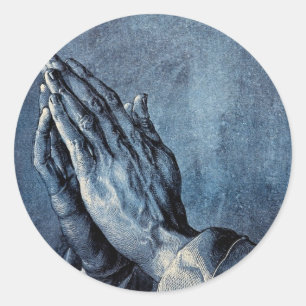 Sticker Rond Folded Hands durer