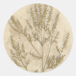 Sticker Rond Foliage doré II