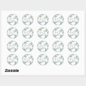 Sticker Rond Foliage tropical Enregistrer la date (Feuille)