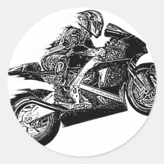 Sticker Rond Folie de course