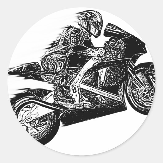 Sticker Rond Folie de course (Devant)