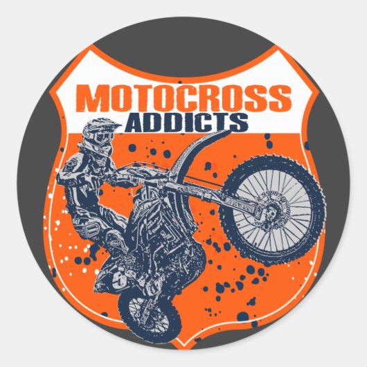 Sticker Rond Folie motocross (Devant)