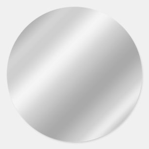 Sticker Rond Folie ombrée gris argent clair vierge
