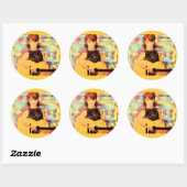 Sticker Rond folksinger (Feuille)