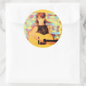 Sticker Rond folksinger (Sac)