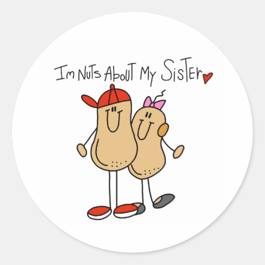 Sticker Rond Folle de ma sœur 2 (Devant)