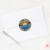 Sticker Rond Folly Beach, Caroline du Sud (Enveloppe)