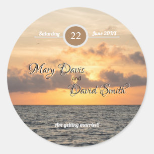 Sticker Rond Folly Beach Morning Mariage