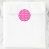 Sticker Rond Foncé & Clair Rose X O XO XO's Tendance Mignon (Sac)