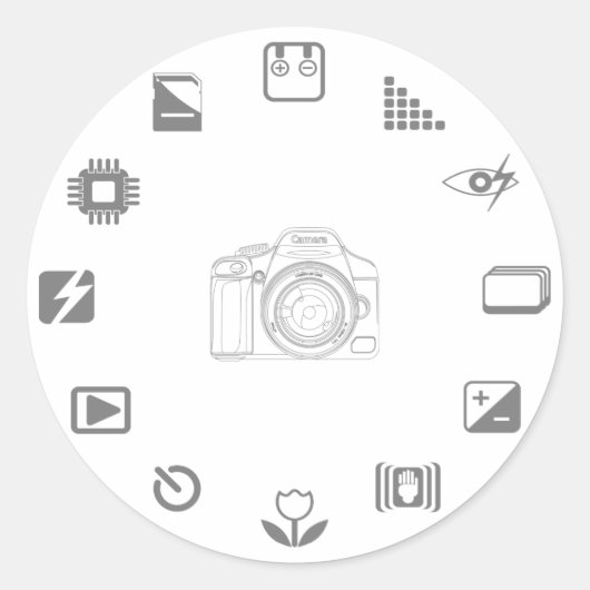 Sticker Rond Fonctionnalité DSLR (Devant)