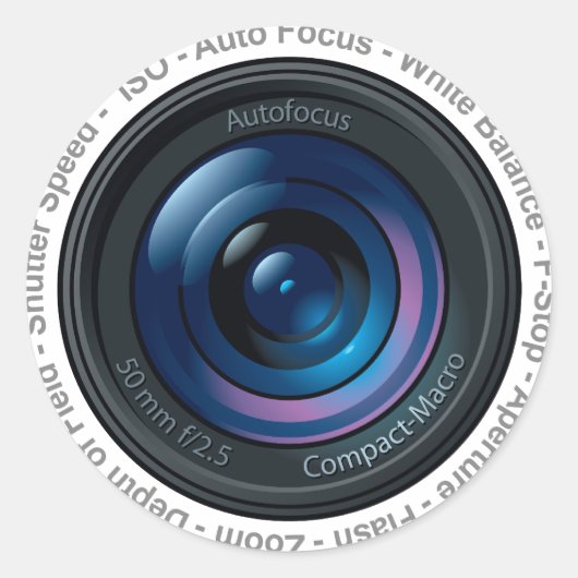 Sticker Rond Fonctionnalité DSLR (Devant)