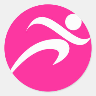 Sticker Rond Fonctionnement de roses indien ; Coureur