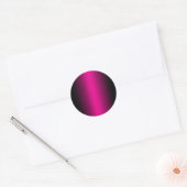 Sticker Rond Fond blanc avec dégradé noir et rose chaud (Enveloppe)