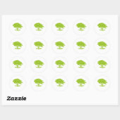 Sticker Rond Fond d'arbre (Feuille)