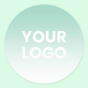Sticker Rond Fond de couleur Dégradé blanc et votre logo