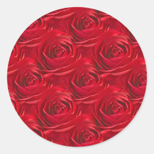 Sticker Rond Fond d'écran Abstrait du Centre de Rose Rouge