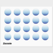 Sticker Rond Fond dégradé bleu minimal (Feuille)