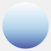 Sticker Rond Fond dégradé bleu minimal (Devant)