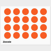Sticker Rond Fond orange texturé calme et simple (Feuille)