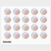 Sticker Rond Fond rose texturé (Feuille)