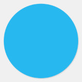 Sticker Rond Fond uni bleu cyan (Devant)