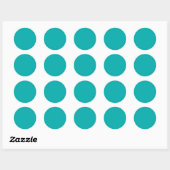 Sticker Rond Fond visuel sarcelle calme et simple texturé (Feuille)