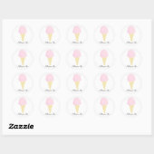 Sticker Rond Fondre pour Vous - Crème Glacée (Feuille)