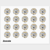 Sticker Rond fonds fuzz (Feuille)