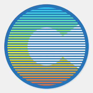 Sticker Rond fondu colorado chill
